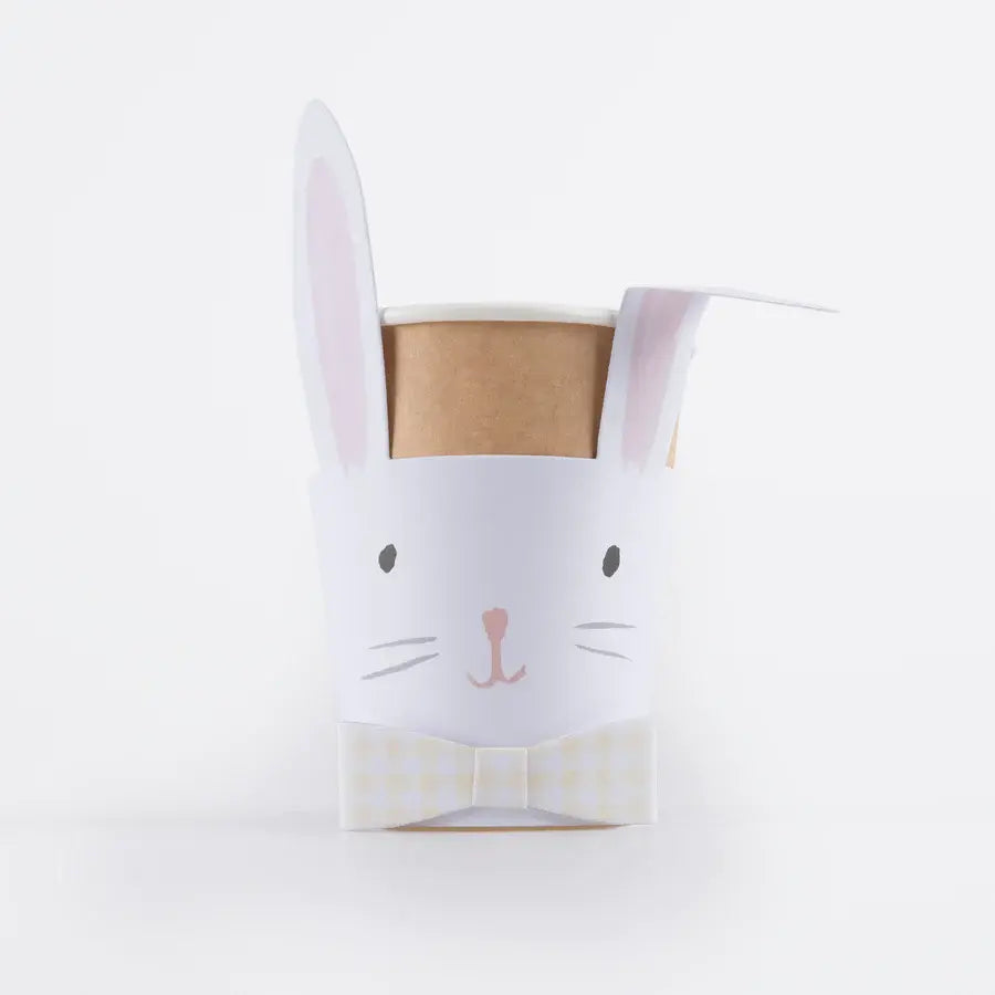 Paquet de 8 Verres en Papier, Lapin de Pâques