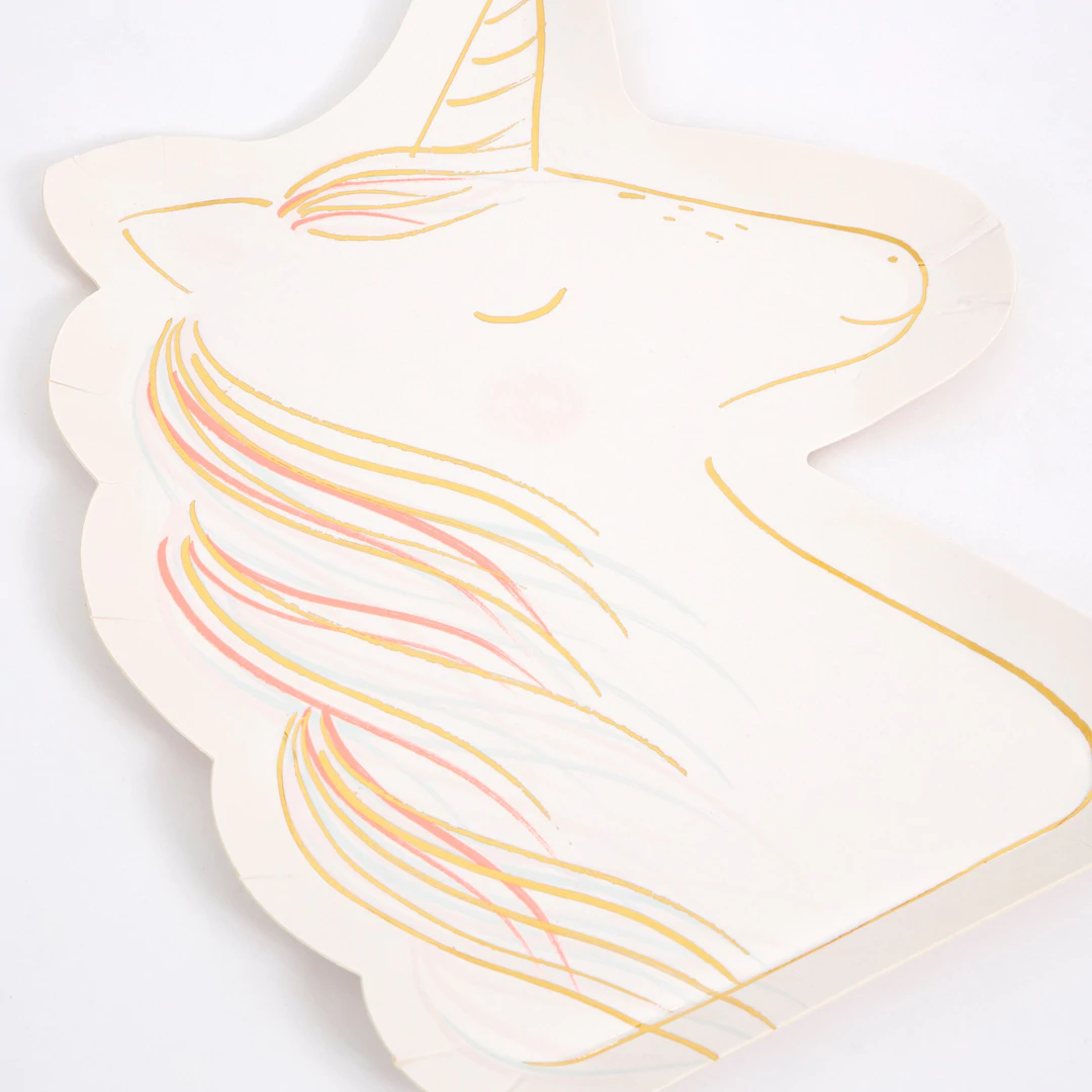 Paquet de 8 Assiettes en Papier, Licorne Magique