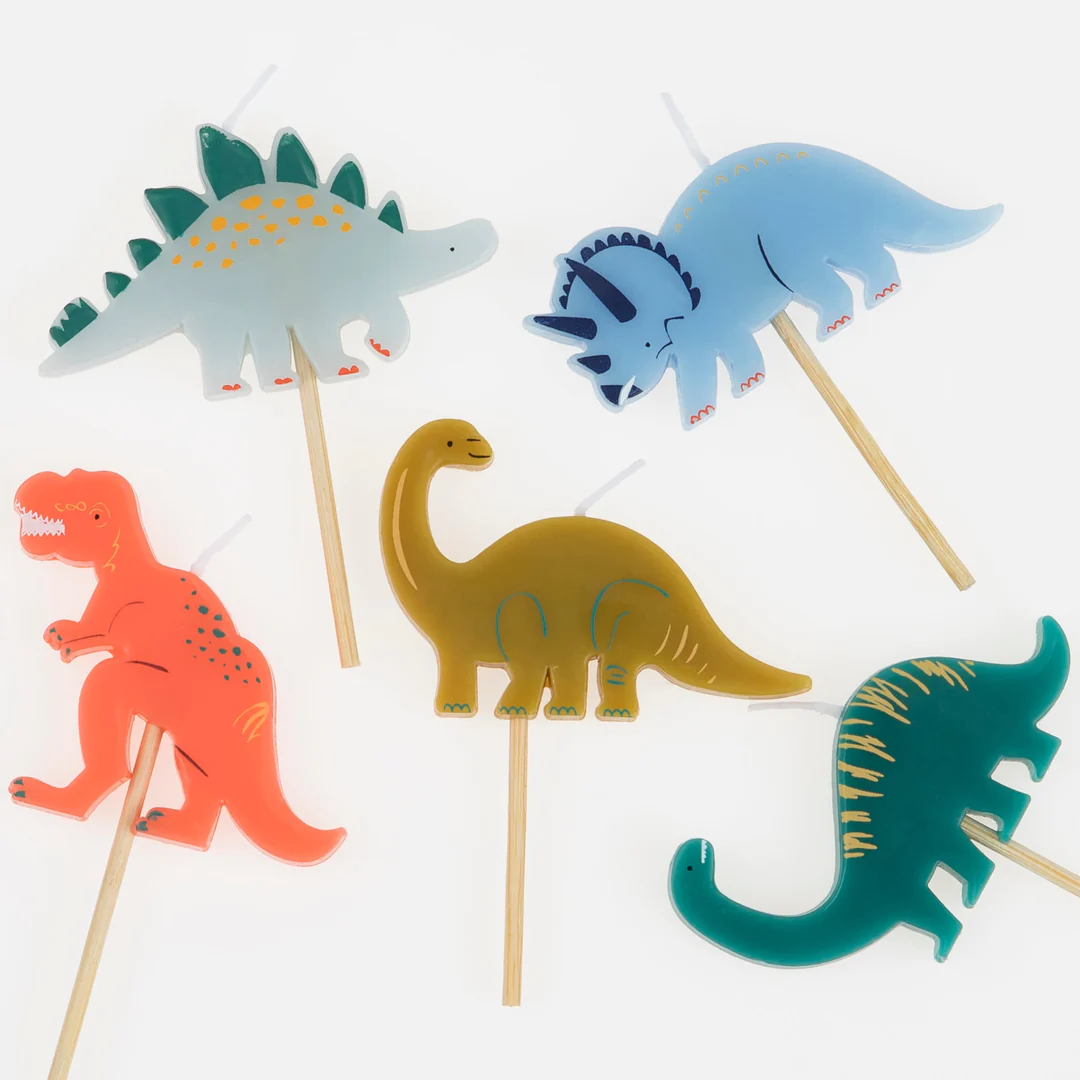 Ensemble de 5 Chandelles, Dinosaures