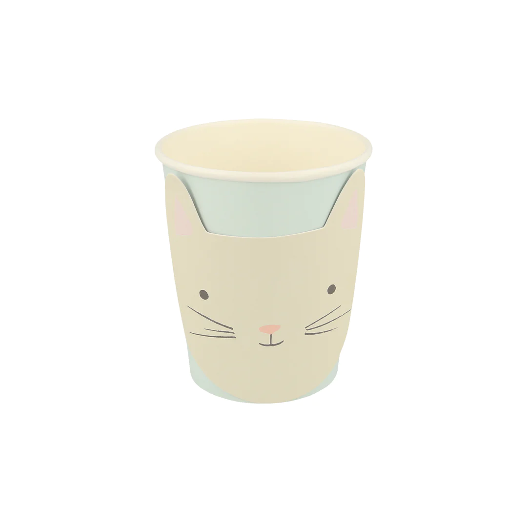 Paquet de 8 Verres en Papier, Chat