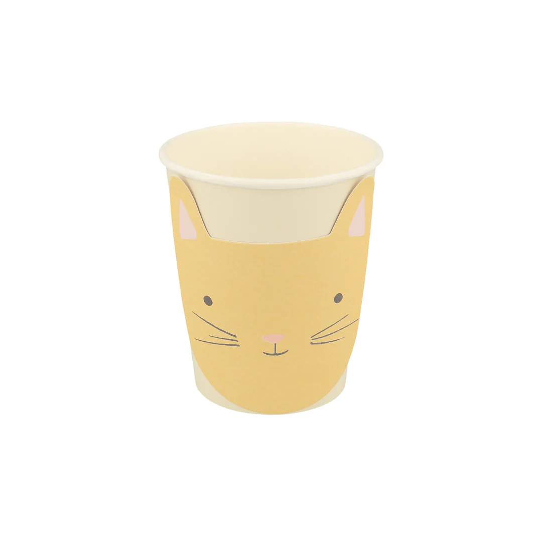 Paquet de 8 Verres en Papier, Chat