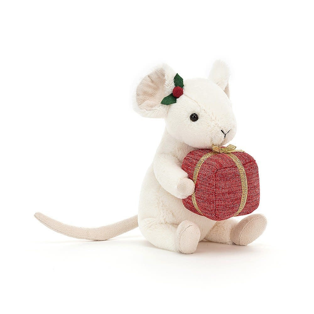 Jellycat - Merry Mouse with Present 7"