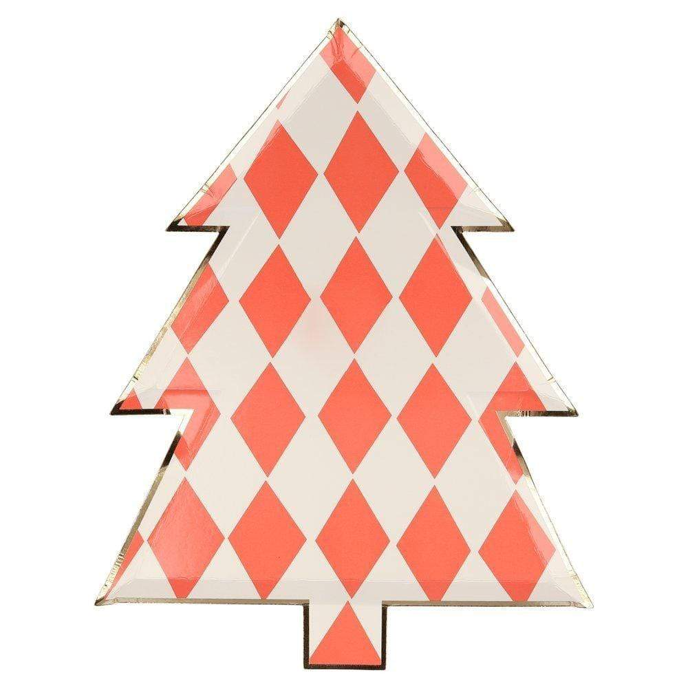 Paquet de 8 Assiettes en Papier, Sapin de Noël