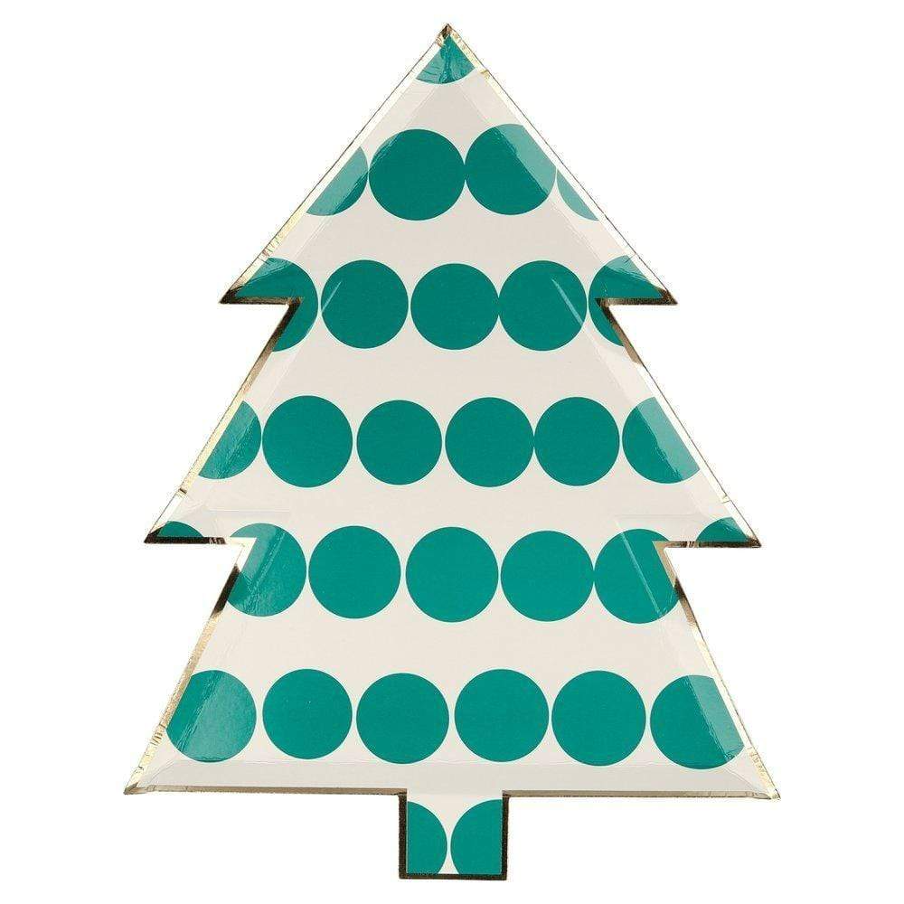 Paquet de 8 Assiettes en Papier, Sapin de Noël