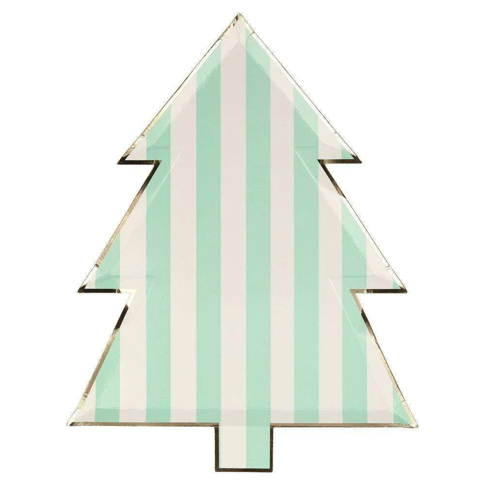 Paquet de 8 Assiettes en Papier, Sapin de Noël