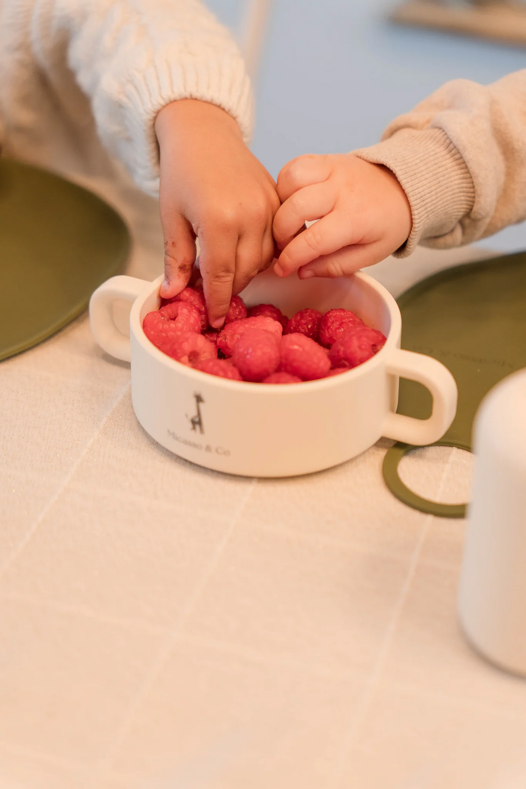 Micasso & Co - Silicone Bowl with Handles, Cream