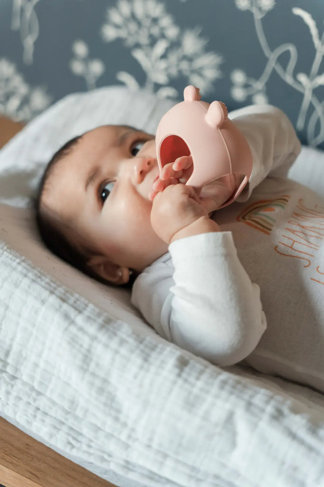 Mitaine de Dentition Ourson, Bleu-Vert Océan