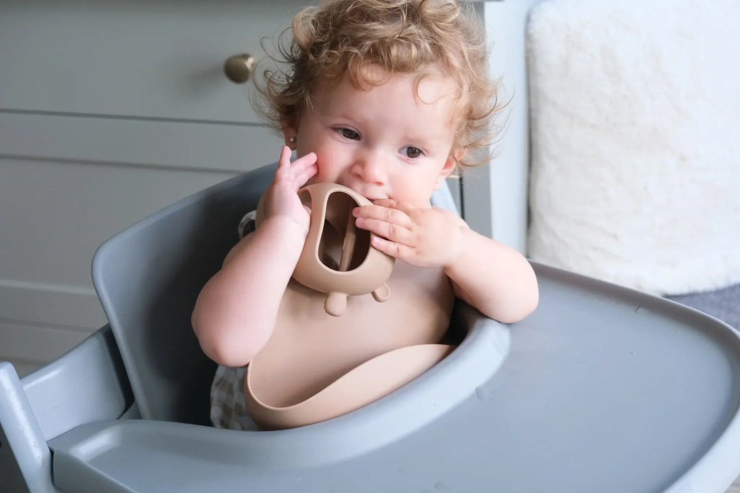 Mitaine de Dentition Ourson, Bleu-Vert Océan