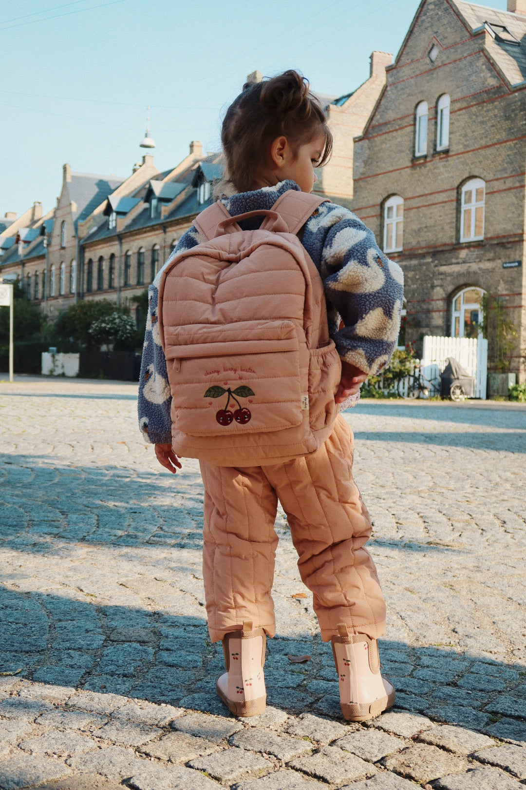 Sac à Dos Matelassé Juno, Rose Toscane