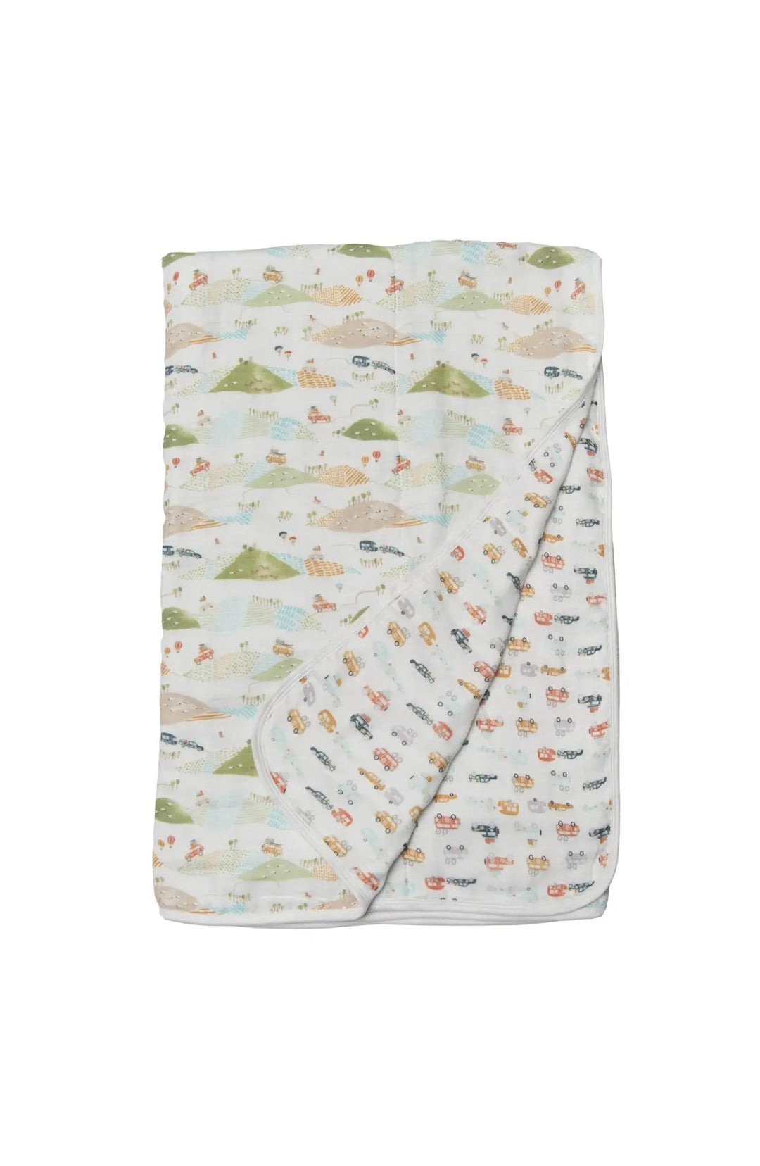 Loulou Lollipop - Bamboo Muslin Quilt, Blue Whales