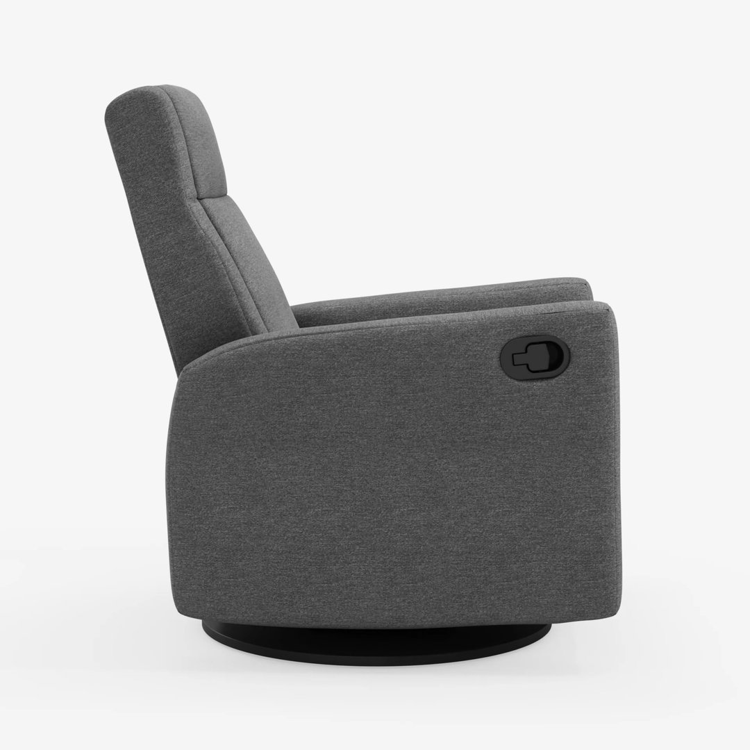 Nelly Reclining Swivel Armchair, Nexus Charcoal