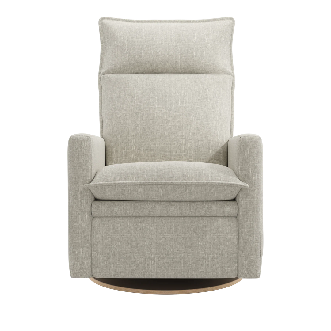 Arya Motorized Reclining Swivel Armchair, Nubia Ivory