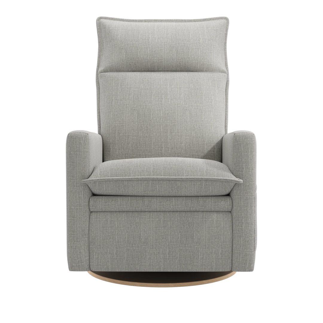 Arya Motorized Reclining Swivel Armchair, Nubia Silver