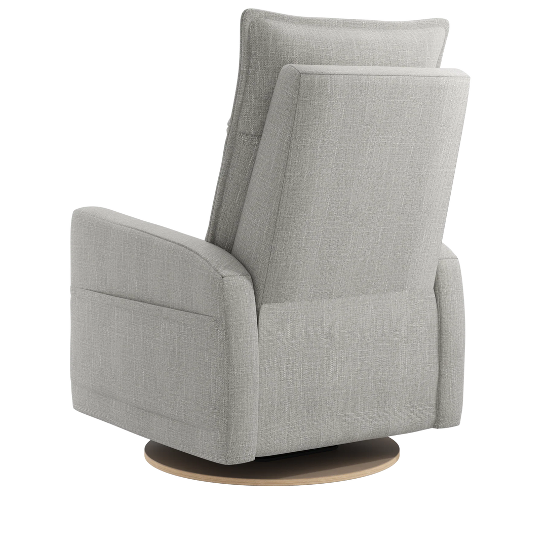 Arya Motorized Reclining Swivel Armchair, Nubia Silver