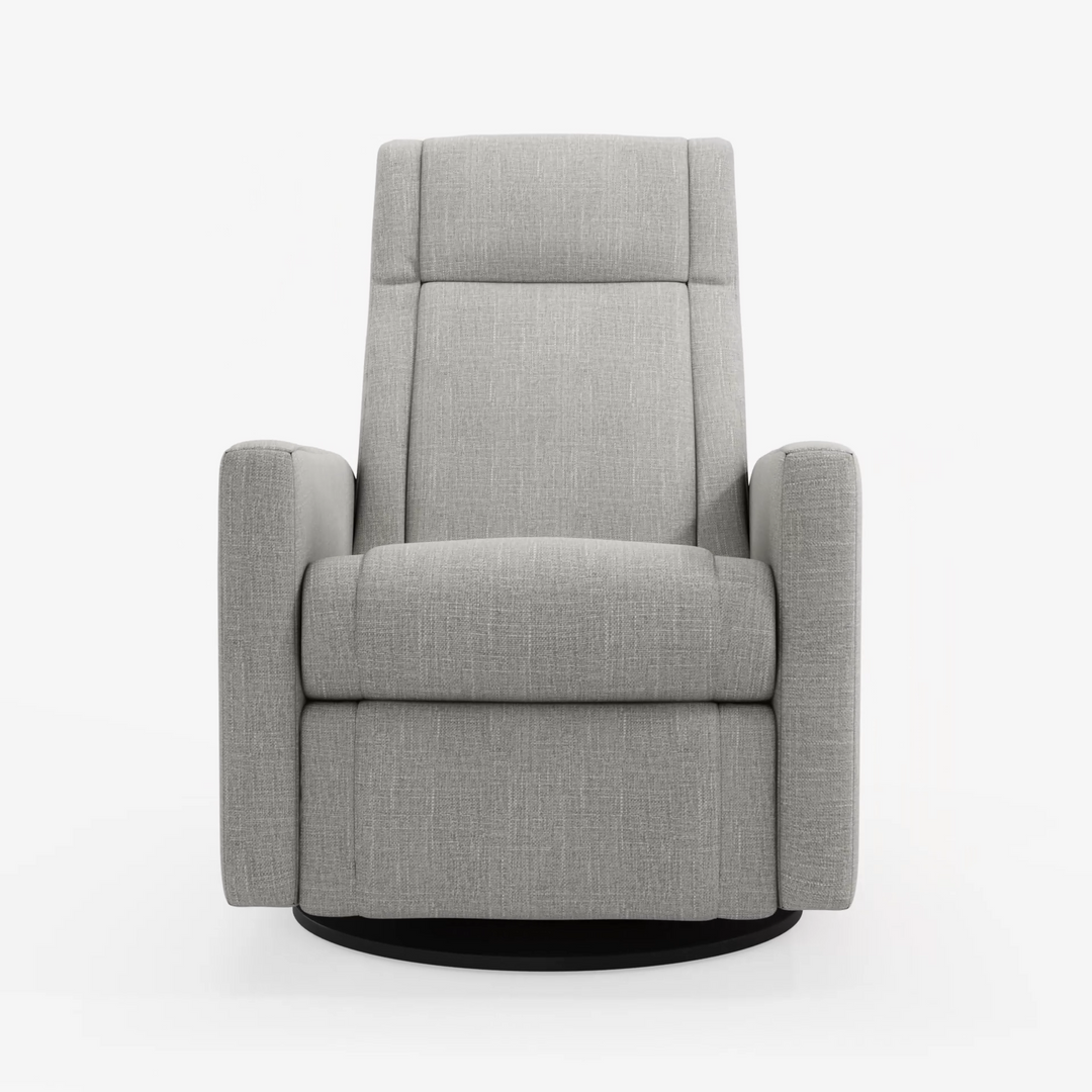 Nelly Reclining Swivel Armchair, Nubia Silver