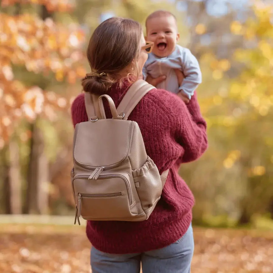 OiOi - Mini Sac à Dos en Cuir Végétalien, Avoine