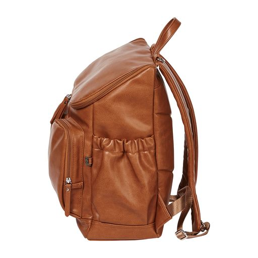 OiOi - Vegan Leather Nappy Backpack, Tan