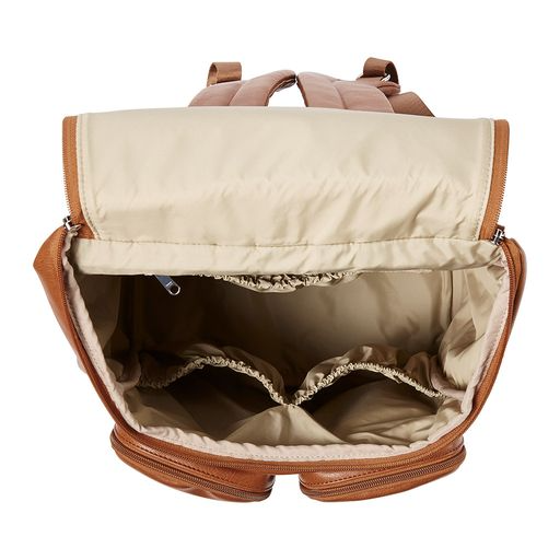 OiOi - Vegan Leather Nappy Backpack, Tan