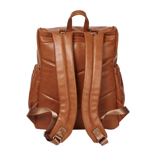 OiOi - Vegan Leather Nappy Backpack, Tan