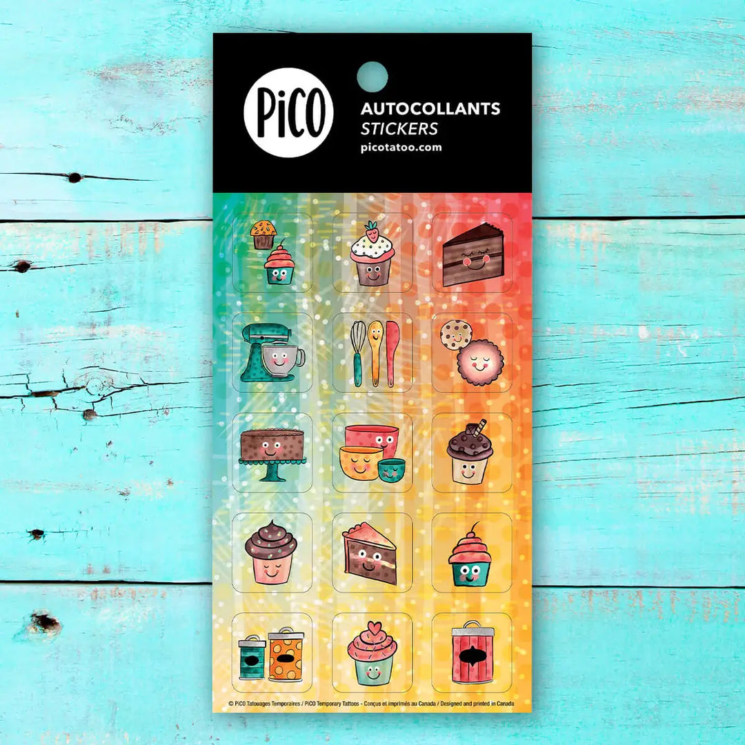 Pico Tatoo - Lot de 10 Feuilles d'Autocollants, Gourmand