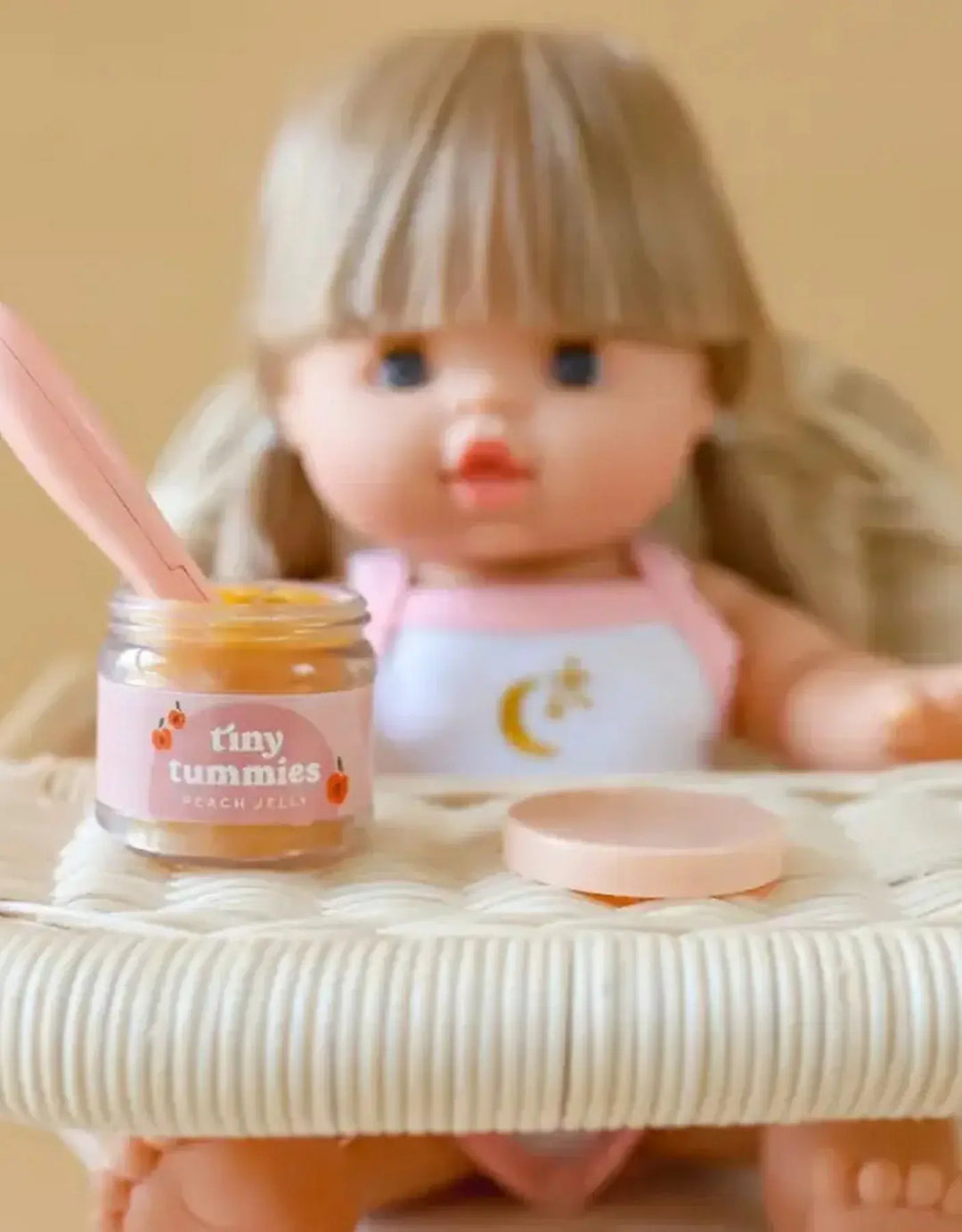 Tiny Harlow - Puree Set for Dolls, Strawberry