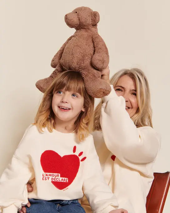 Chandail Junior en Coton Biologique, L'Amour Est Déclaré Coeur