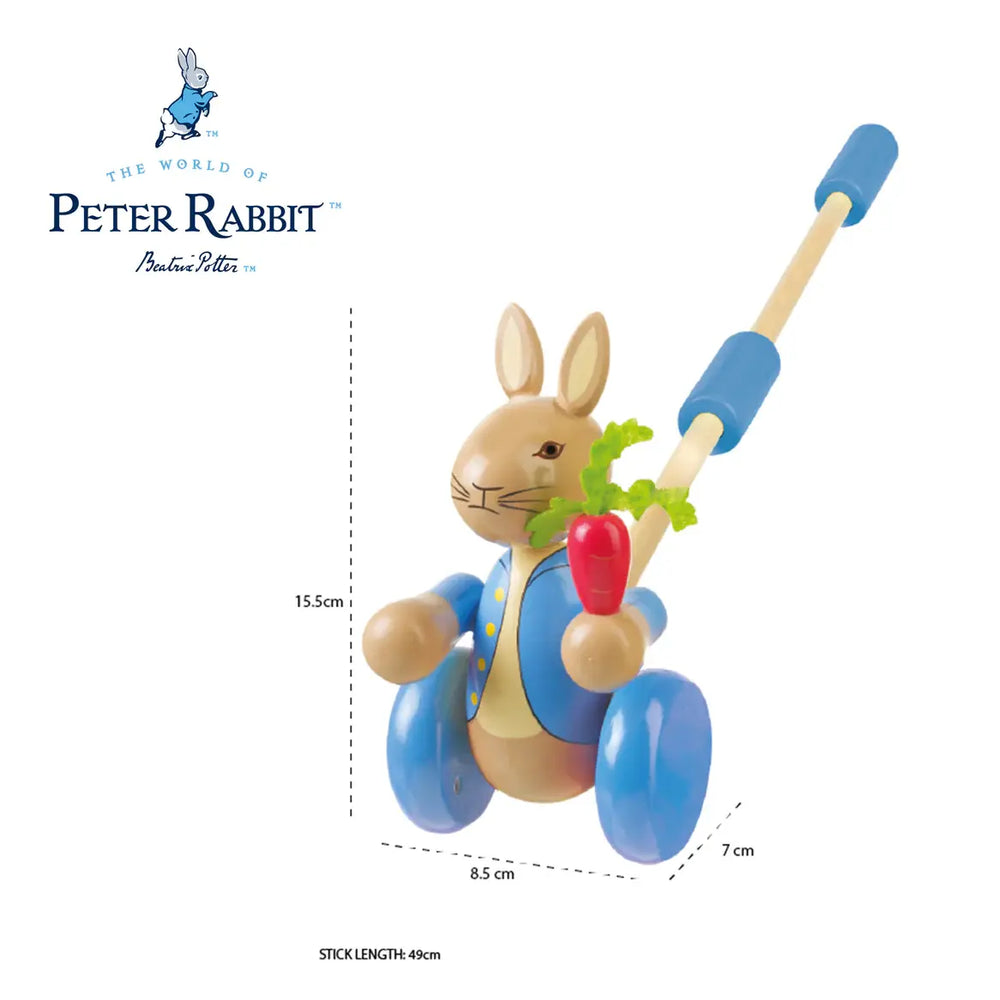 Orange Tree Toys - Jouet en Bois à Pousser, Pierre Lapin