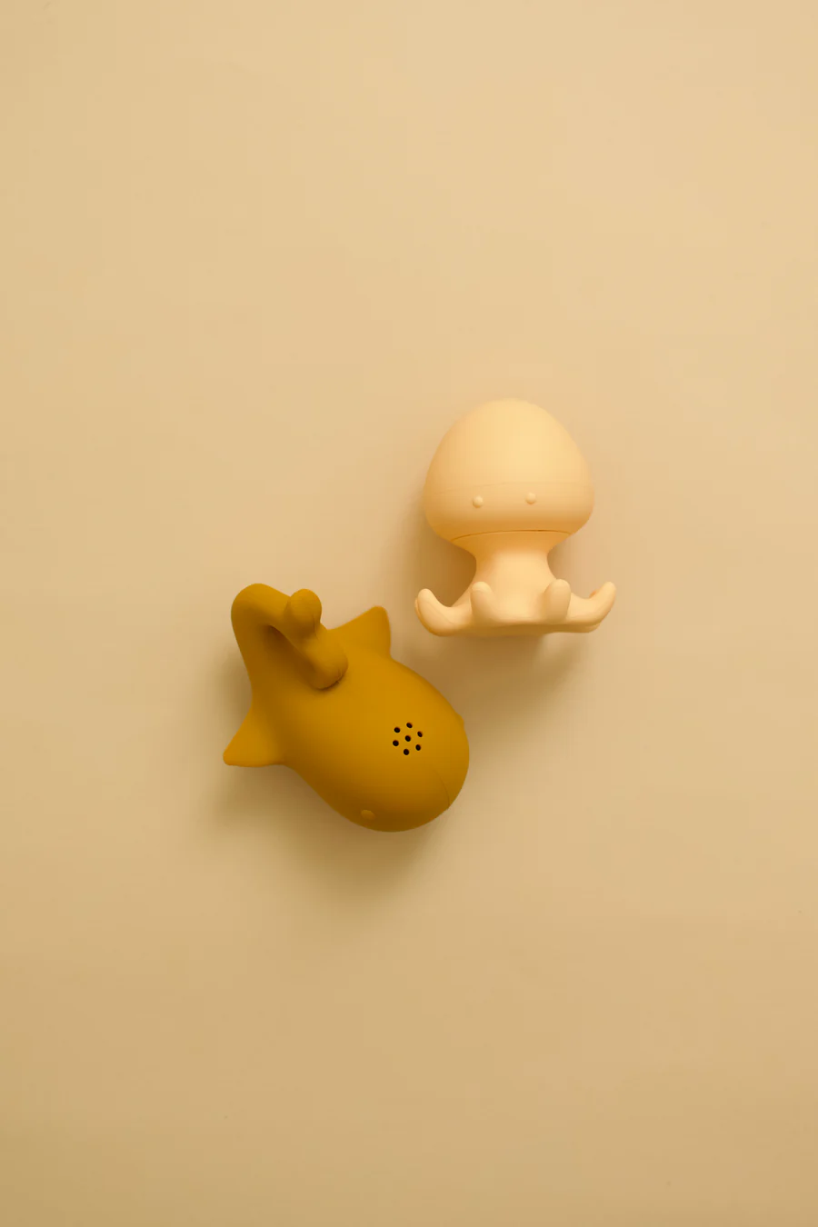 Minika - Jouets de Bain Baleine et Pieuvre, Ocre et Coucher de Soleil