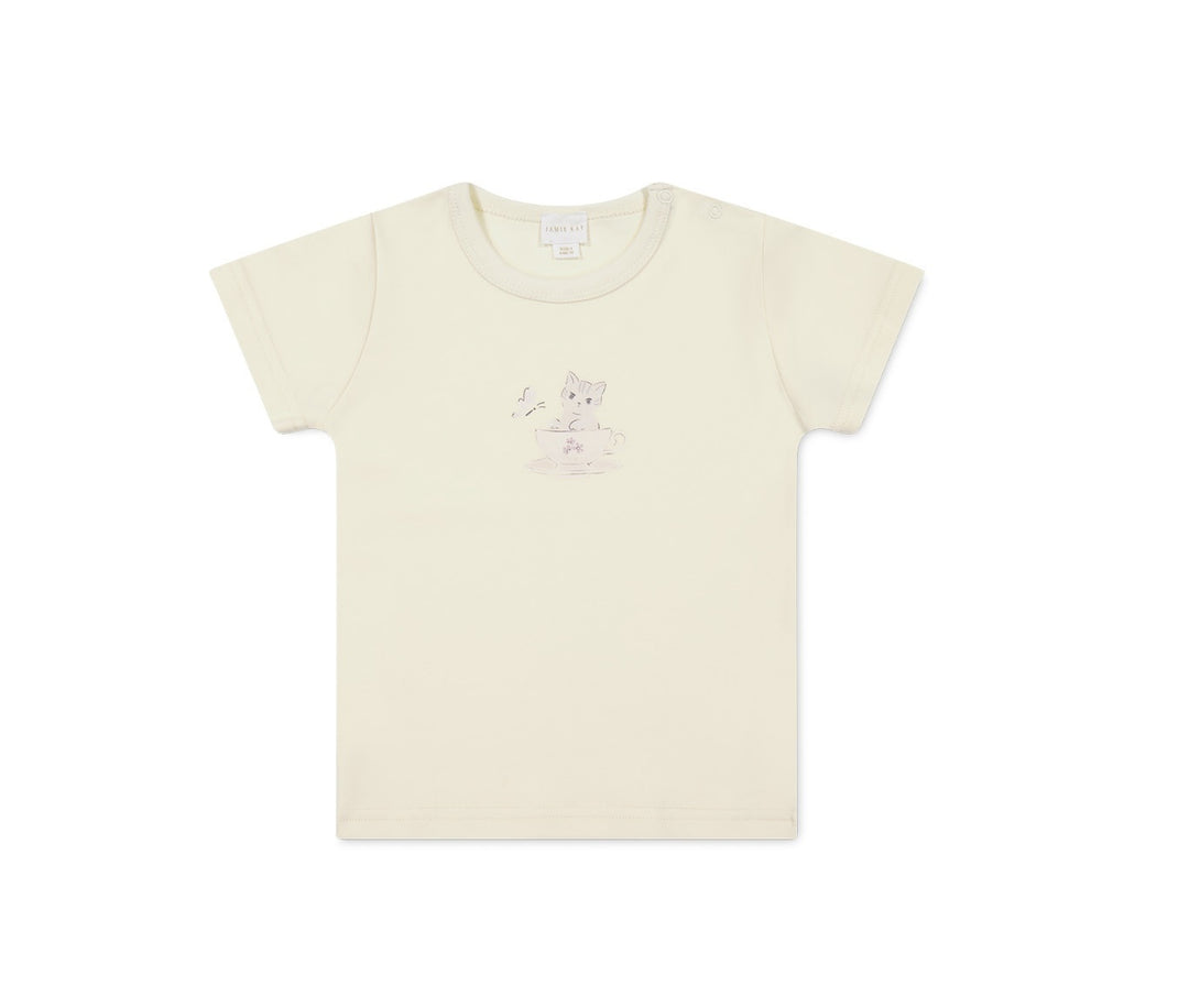 Jamie Kay - T-Shirt Ample en Coton Pima Aude, Jardin de Lune Parchemin