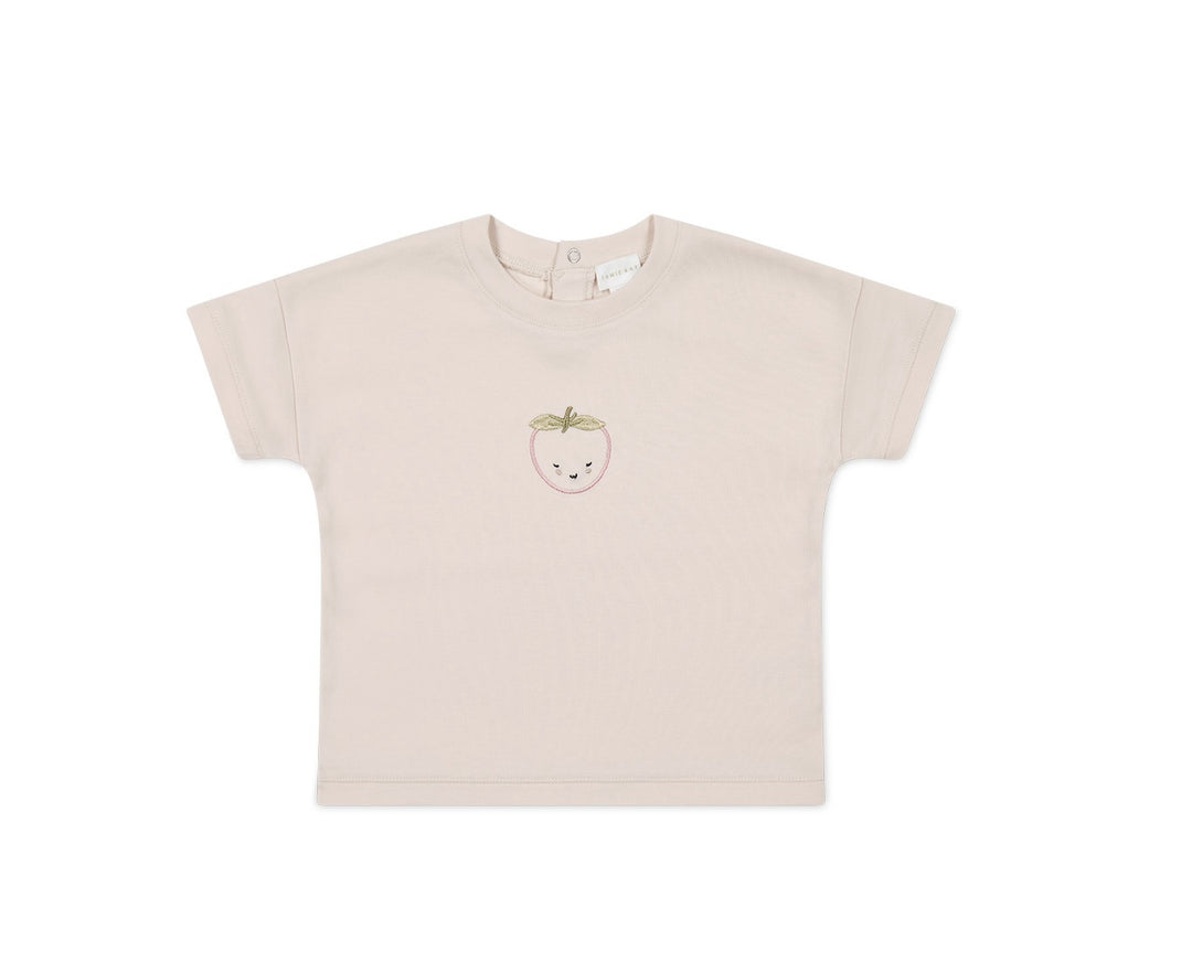 Jamie Kay - T-Shirt Mimi en Pima Coton, Eau de Rose Fraise