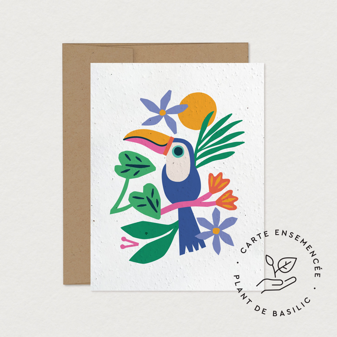 Mimosa Design - Carte Ensemencée, Toucan