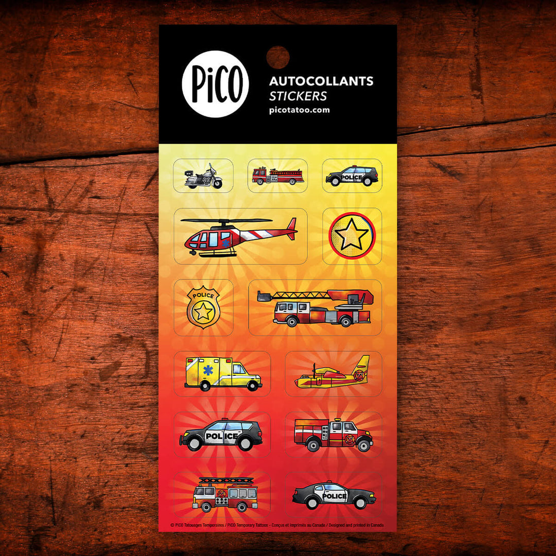 Pico Tatoo - Lot de 10 Feuilles d'Autocollants, Intrépide