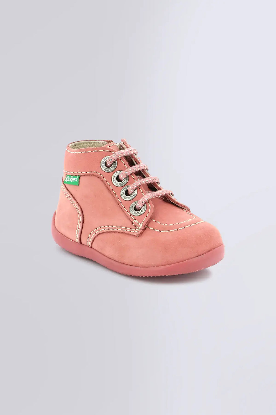 Kickers - Bottillons en Cuir Bonzip, Rose