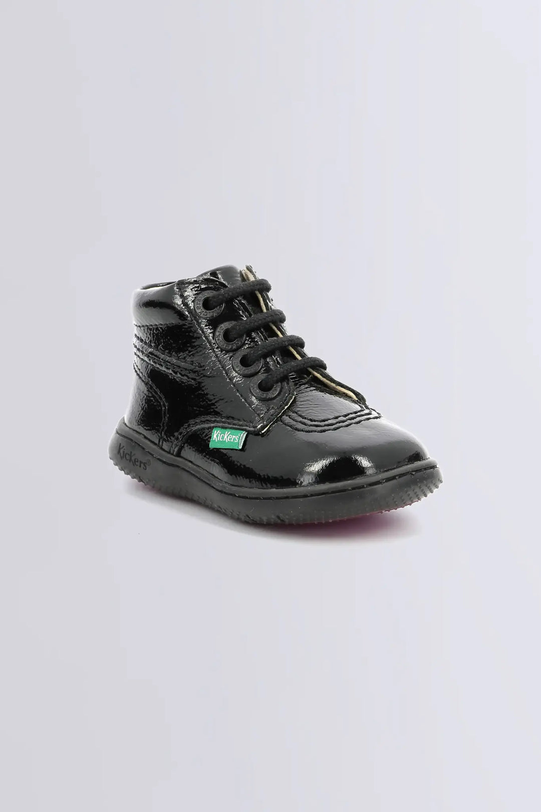 Kickers - Bottillons en Cuir Kickbillista, Noir Vernis