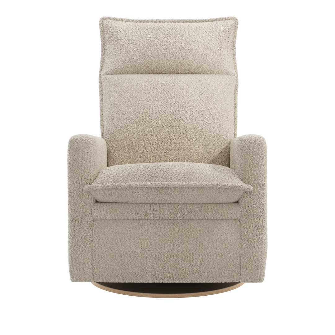 Fauteuil Pivotant Inclinable Motorisé Arya, Peluche Sable