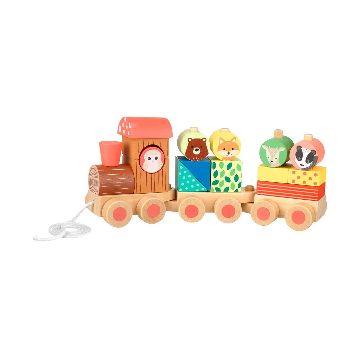 Orange Tree Toys - Train à Tirer en Bois, Animaux des Bois