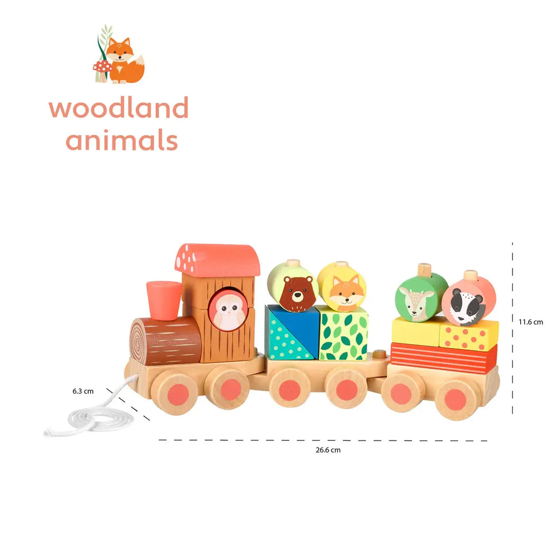 Orange Tree Toys - Train à Tirer en Bois, Animaux des Bois