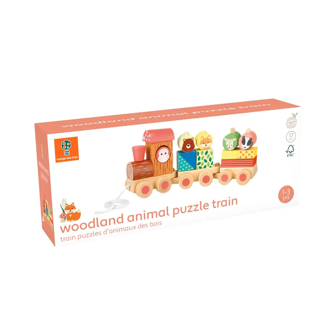 Orange Tree Toys - Train à Tirer en Bois, Animaux des Bois