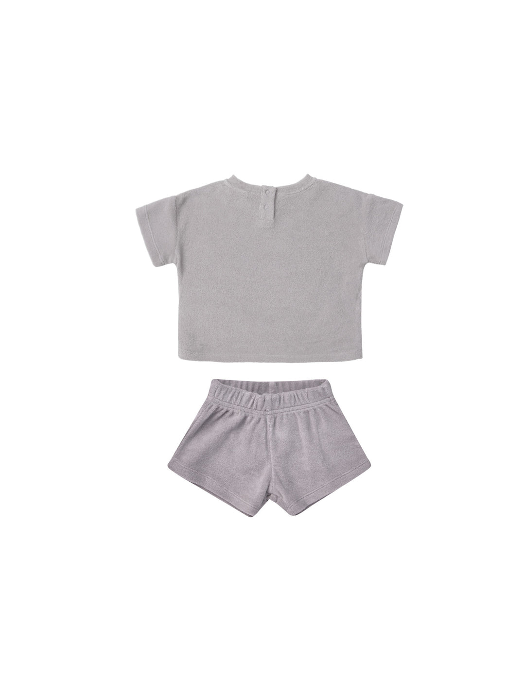 Quincy Mae - Waffle Tee and Short Set, Periwinkle