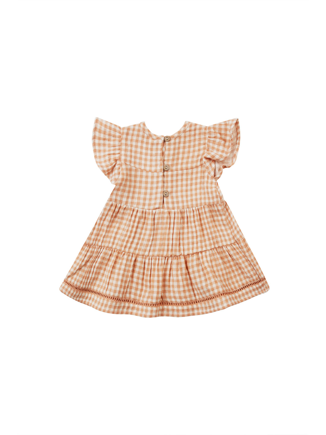 Quincy Mae - Lily Ruffle Dress, Melon Gingham