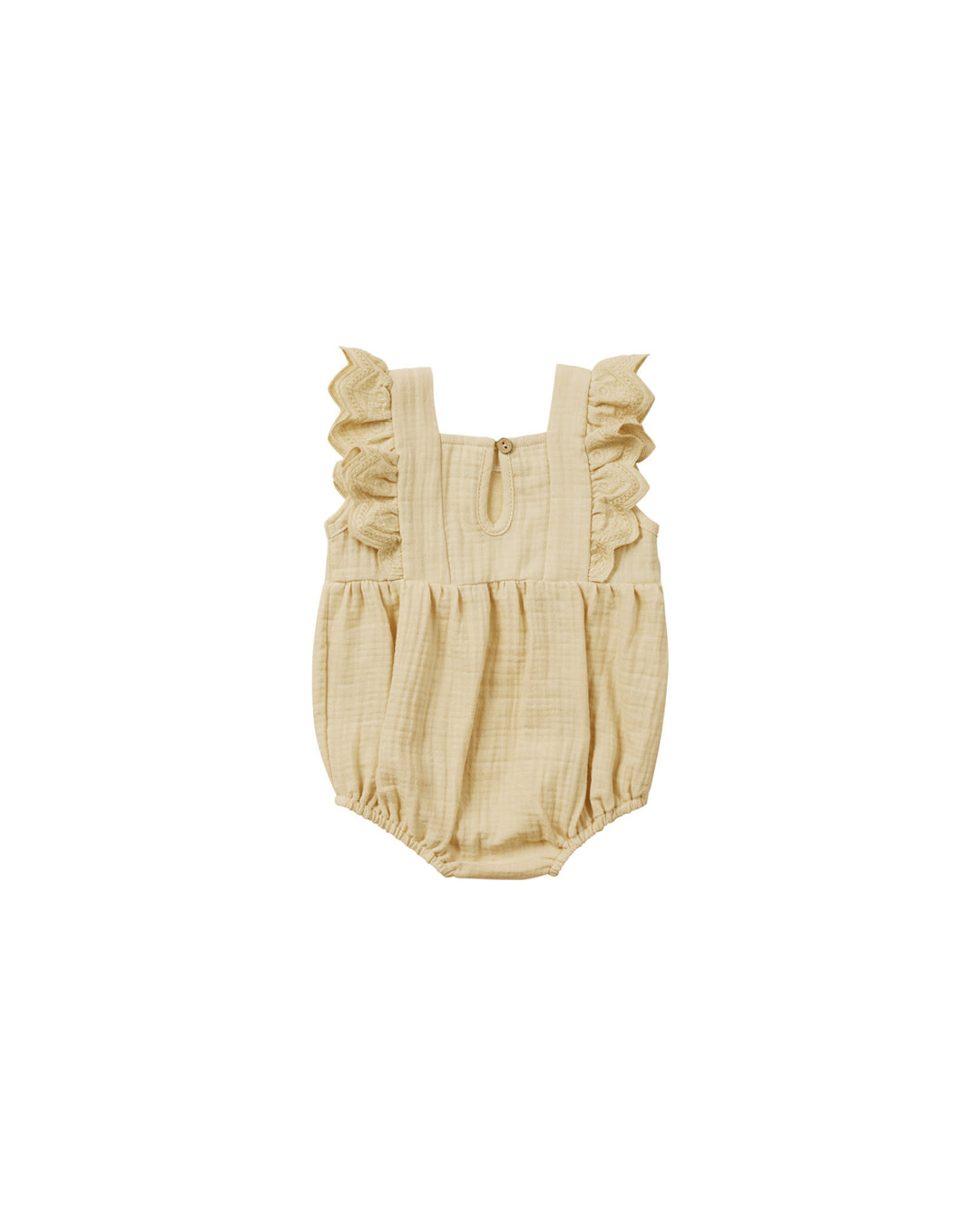 Quincy Mae - Naomi Ruffle Romper, Lemon Yellow