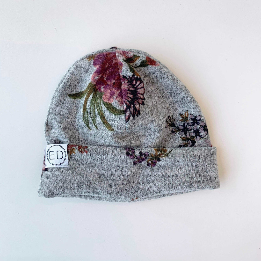 ED Design - Tuque Chinée Junior Automne, Fleurie Grise