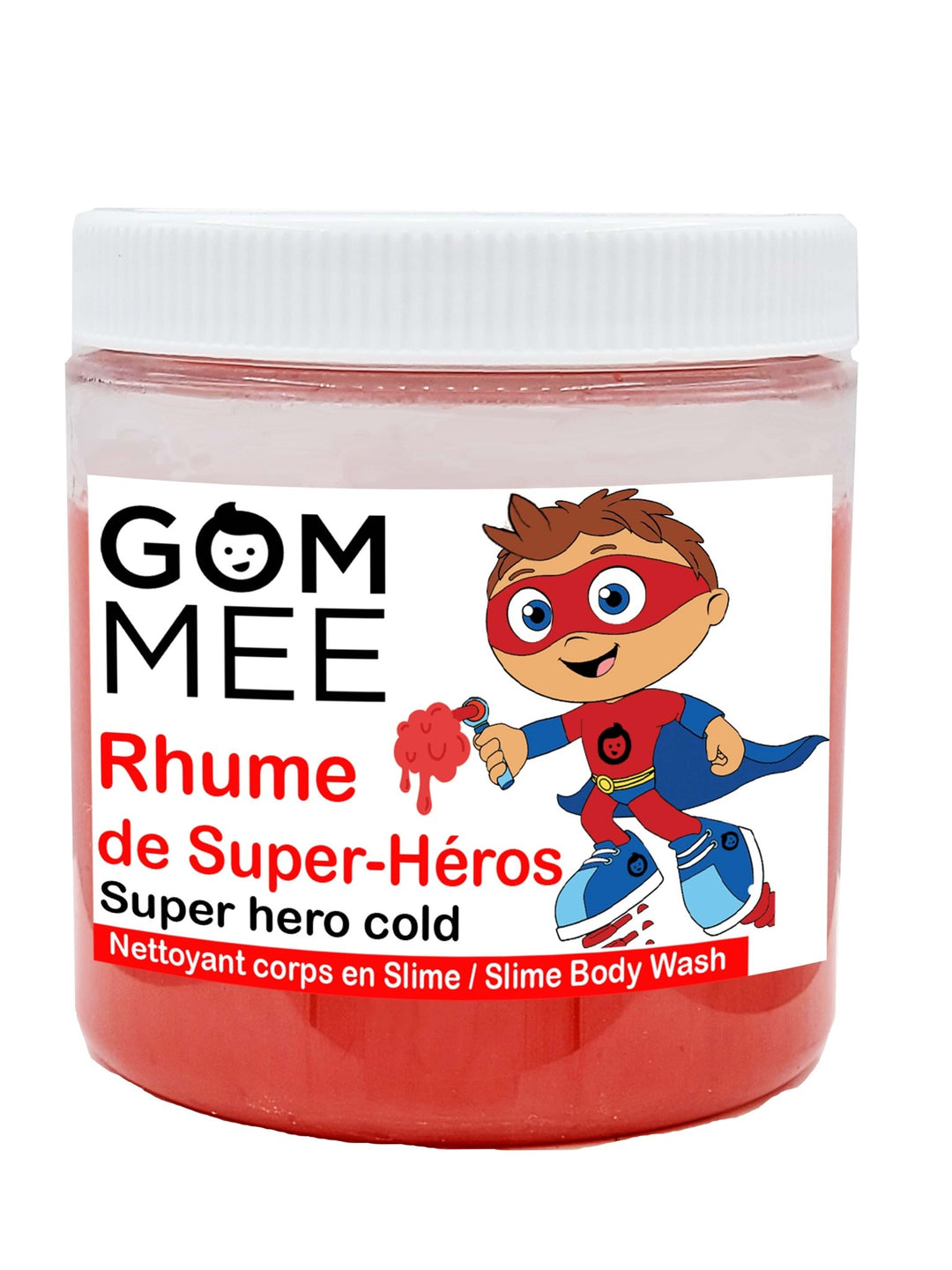 GOM.MEE - Nettoyant pour le Corps Slime avec Surprise, Rhume de Super Héros