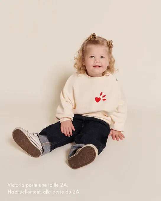 Émoi Émoi - Junior Organic Cotton Sweater, L'Amour Est Déclaré