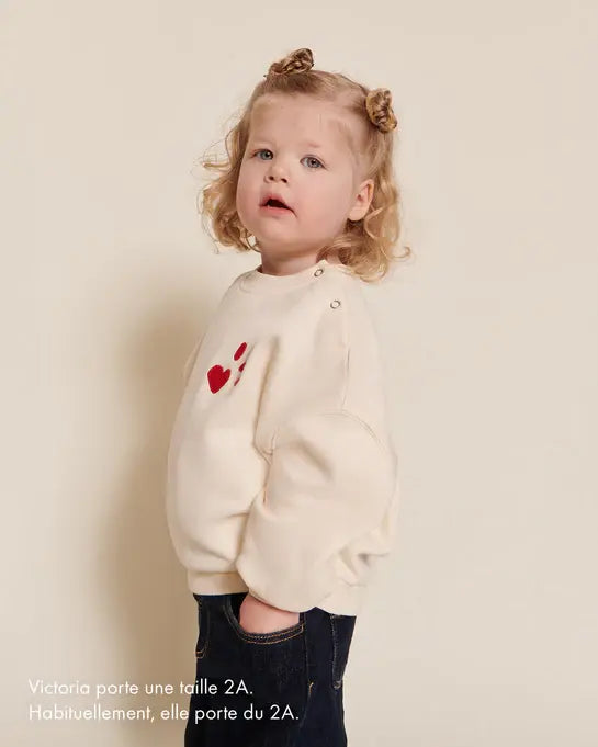 Émoi Émoi - Junior Organic Cotton Sweater, L'Amour Est Déclaré