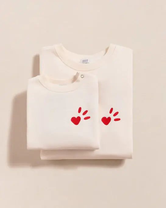 Émoi Émoi - Junior Organic Cotton Sweater, L'Amour Est Déclaré