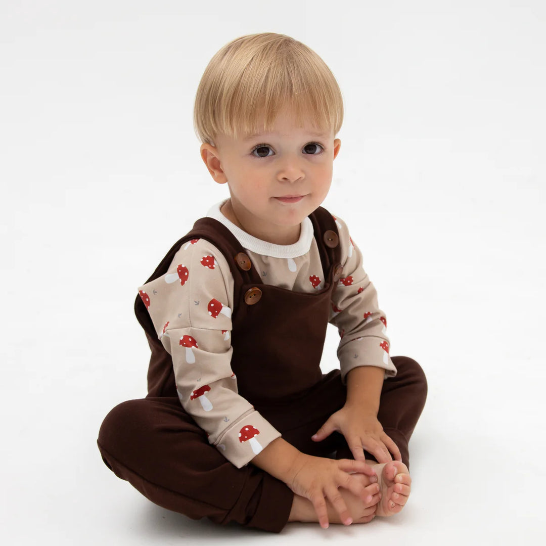 Bajoue - Organic Cotton Grow-with-me Romper, Chestnut