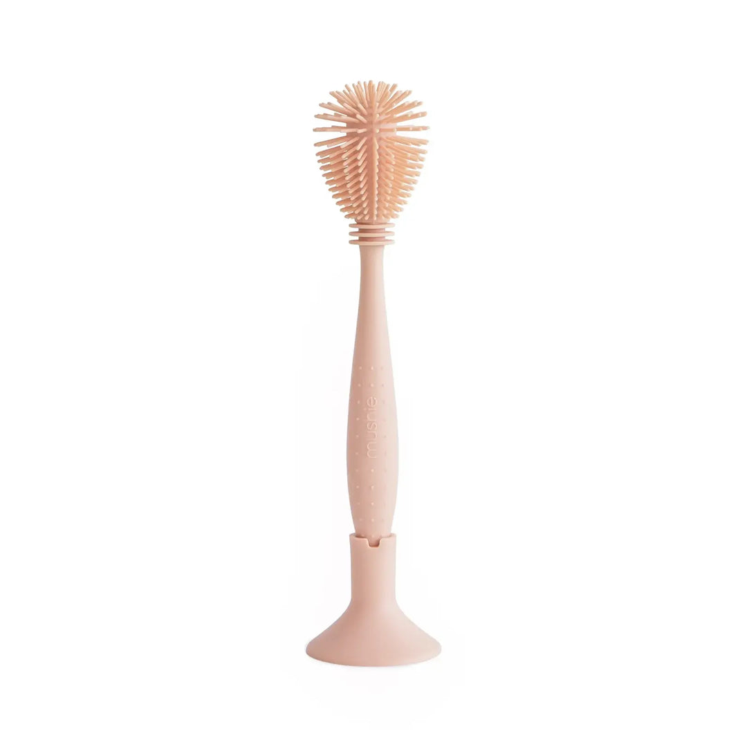 Mushie - Brosse à Biberon en Silicone, Blush