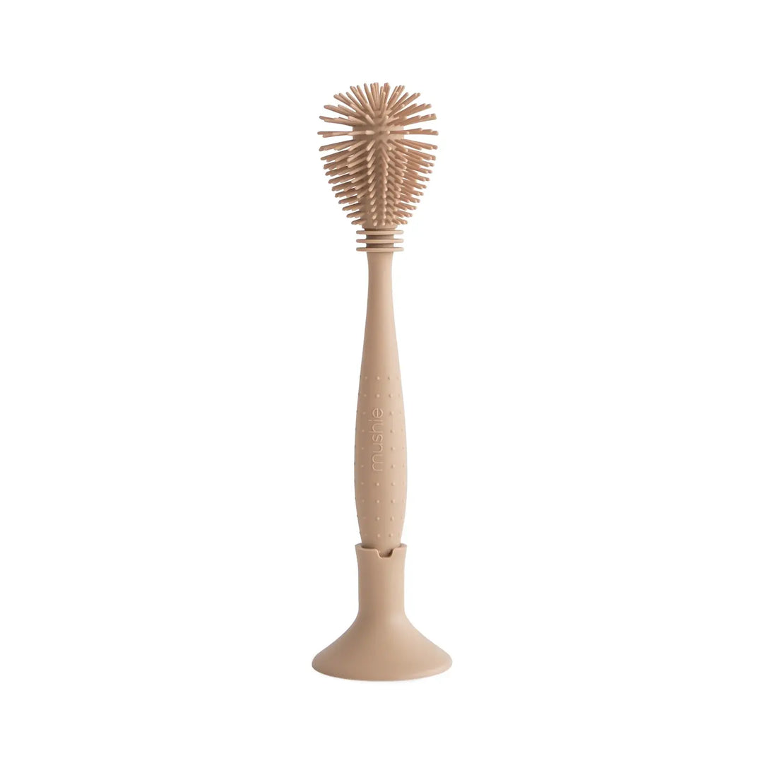 Mushie - Brosse à Biberon en Silicone, Naturel