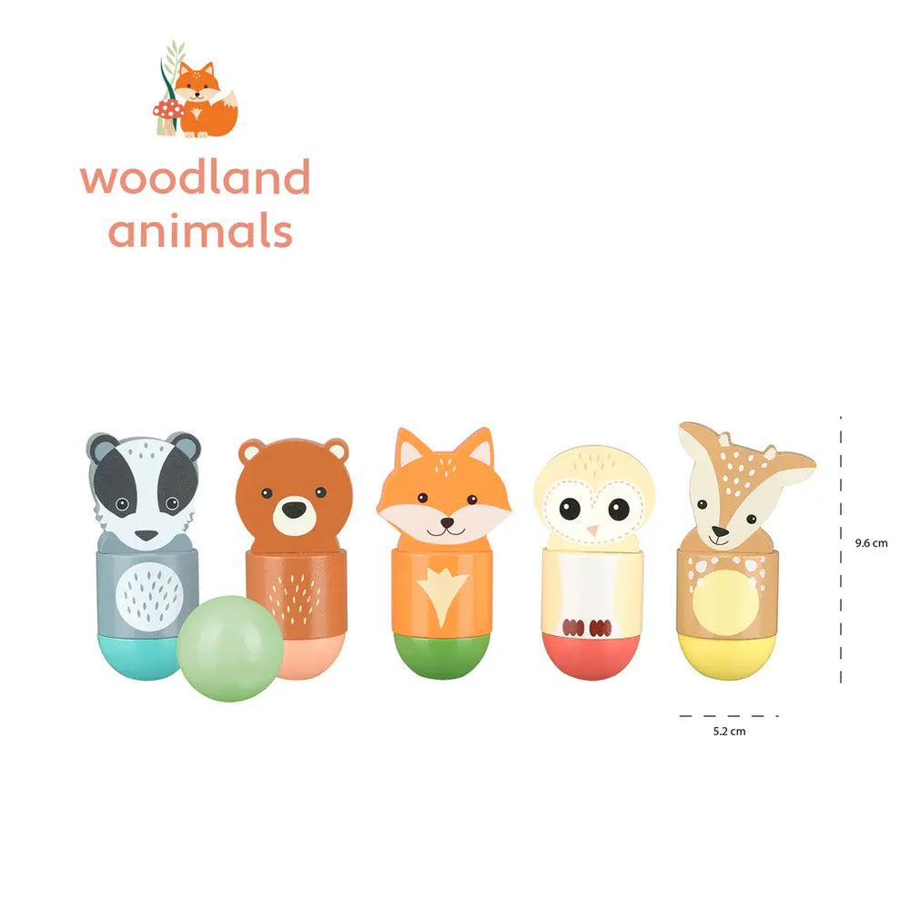 Orange Tree Toys - Quilles en Bois, Animaux des Bois